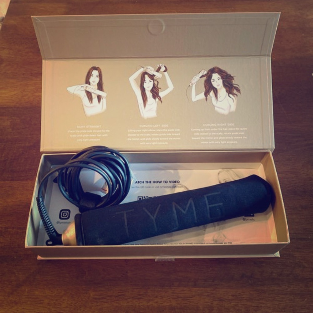 TYME Iron 2-n-1 Hair Curler and Straightener (Pro)